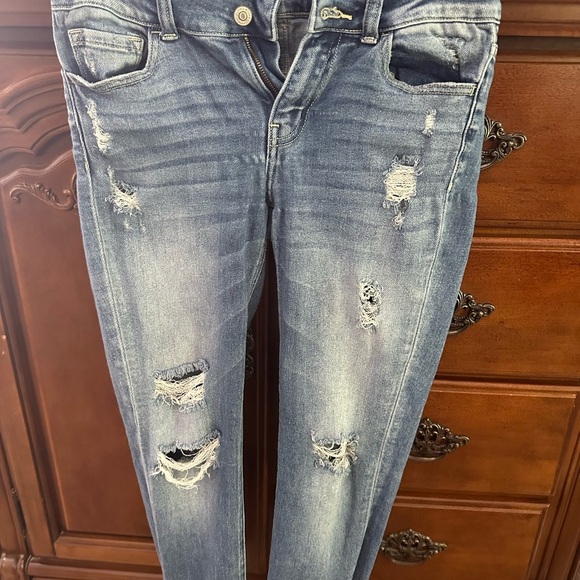 Flying Monkey Distressed Blue Jeans - Picture 1 of 13